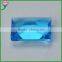 Wuzhou Wholesale Sapphire Blue Rectangle Crystal Glass Gems