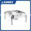 SUNNEX High Qualtiy Polished Stainess Steel Rectangular Induction Food Warmer