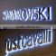 High quality wall mounted custom led backlit stainless steel letter signs