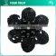 Black Flat Sequin Black Bead Round Flower Applique Patches
