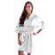Cheap silk satin solid color short bath robe