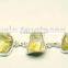 Citrine Multi Stone Rough Natural Gemstones Bracelet, 925 Solid Sterling Silver Bracelet, Designer Raw Bezel Bracelet