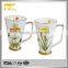 gold rim custom wholesale ceramic thermo mug for kid