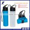 Wholesale Customizable Heat-Resistant Leakproof Silicone Foldable Travel/Cycling/Bicycle/Bike/Gym Sports Drink Bottle