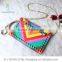Chic clutch bag with gold square nails, nail shoulder bag with light chain, evening bag party clutch bag
