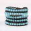 Fashion Turquoise Wrap Bracelet Women 6MM 5 Layer Bracelet Bangle Girl Gifts Jewelry Wholesale Free shipping