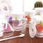 creative hot-selling customized slim waist ceramic tea mug with lid and spoon