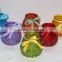 colorful glass candle holder
