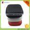 PU Leather Exterior Earphone Case Quadrate Style Hard Case with Zipper Closure