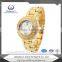 Beautiful copper quartz watch women rhinestone