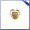 Custom made brushed enamel service heart shaped pin badges