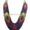 Natural Multi Sapphire Faceted Beads Necklace, Ruby, Emerald, Sapphire