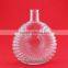 Excellent quality embossed glass bottle empty clear bottles brandy xoe bottles