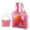 190T Polyester foldable shopping bag with heat tranfer printing