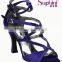 blue dark tan satin new design fashionable and professional ladies latin dance shoes