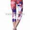 China Manufacturer Custom Design Sublimation Printed Sports Legging Yoga Capri Pants