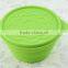 Storage Bowl For Camping Collapsible Bowl With Lid Silicone Bowl