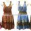 Wholesale India Made Rayon Silk Tie Dye Dresses Hankerchief Highlow Styles
