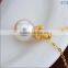 Akoya pearl 18 k gold pendant 8-8.5mm AAA round white color sea pearl pendant