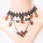 MYLOVE New Design European Fashion Charm Red Rhinestone Halloween Black Bat Necklace MLY266