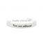 Hotselling plain custom words stainless steel adjustable cuff bangle