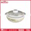 Food grade bowl with lid, panicle print white 100% melamine wholesale bowl with handle