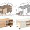 MDF Side Table With Wheels