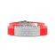 Etch Information Metal Plate Silicone Bracelet With Buckle
