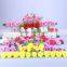 Handmade Floral Artificial Simulation Peony Flowers Garland Wreath for Home Party Decor Pink