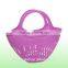 Plastic Storage Basket Fruit Vegetables Shopping Picnic Bin With Handles 2 Sizes