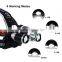 Rechargeable 5000 Lumen 3x CR EE XM-L T6 LED Headlamp,Flashlight Camping hunting Headlight,LED rechargeable high power Headlamp