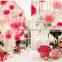 Colorful wedding festival decoration paper flower