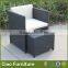 Cube outdoor chair / Rattan chair with hidden ottoman