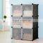 Multi Use DIY 6 Compartments Freestanding Plastic PP Storage Cube