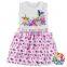 Boutique 2017 Many Style Patterns Print Sleeveless Dress White Summer Daily Baby Dress Pictures