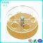 Acrylic round 6 cup red wine perfume bottle display case