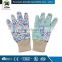 JX68C328 Women Drill cotton garden gloves with PU impregnated