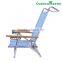 5-Position Lightweight Lay Flat Aluminum Folding Portable Reclining Chair