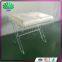 Luxury Home Furniture Acrylic Colored Cushion Stool Living Room Lucite Stool With Clear X-Shape Stool Legs