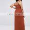 women's Lace Up Front big size Maxi Beach Dress