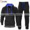 Men's gym contrast jogging full tracksuit heavyweight fleece hoodies and pants joggers suits sets