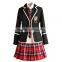 Girl's Formal Felt School Uniform Blazer With Skirt/School Jacket
