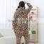 flannel cartoon adult animal jumpsuit animal pajamas jumpsuit leopard bear design