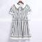 Cute Senior Strip Dress For Girls School Uniform Sample