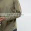 Khaki Longline Long Sleeve T Shirt for Men Elongated T-Shirt Cotton Elastane OEM o neck Curved Hem T Shirt wholesale