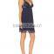100% nylon sleeveless dress design with lace modern girl dress