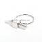 Copper Unadjustable Rings Silver Tone Cube