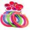 Wholesale Neon Color Elastic Spring Ponytail Holders Plastic Thin Telephone Wire Hair Band