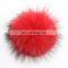 Fluffy full dyed color raccoon fur ball for key rings/shoes/bag carm