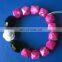 tarina rose and heart handmade acrylic plastic beads bracelet CTL0523
